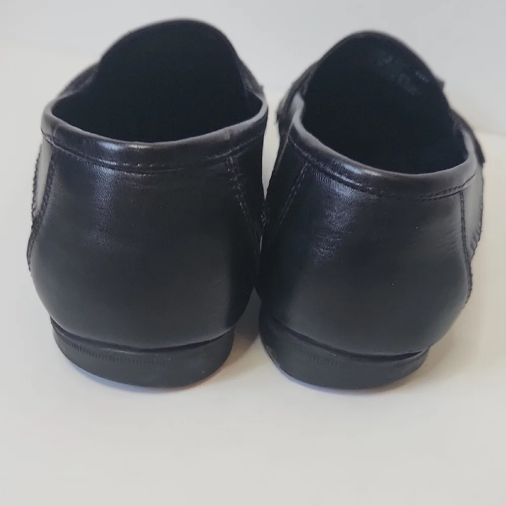Dr. Scholl's Men's Black Leather Slip-On Loafers Size 9